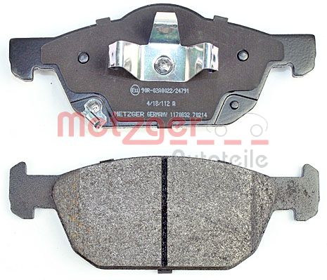 METZGER 1170832 Bremsbelagsatz, Scheibenbremse